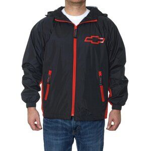 GM by JH Design Group Chevrolet Racing Raincoat Nylon Windbreaker Jacket Medium